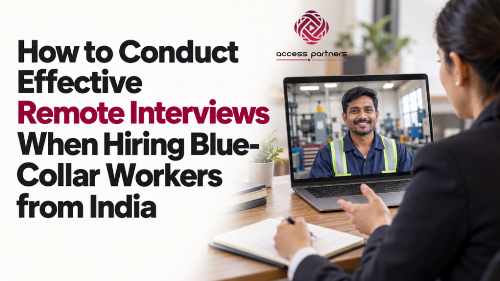remote interviews hiring blue-collar workers India